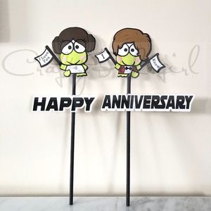 Star Wars Leia Han Solo Keroppi Pikki I Love You I Know Cake Topper Anniversary